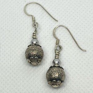 Elegant 925 Silver Textured Earrings
